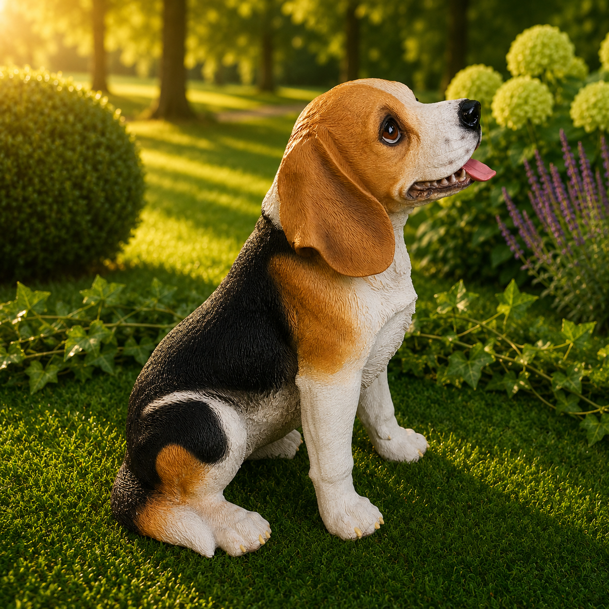 Beagle siddende - Billede 3
