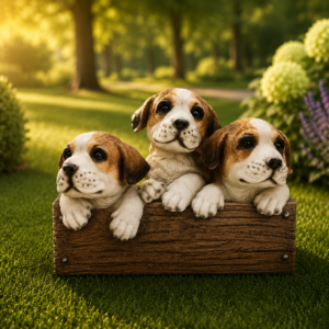 Jack Russell Terrier i plantekasse