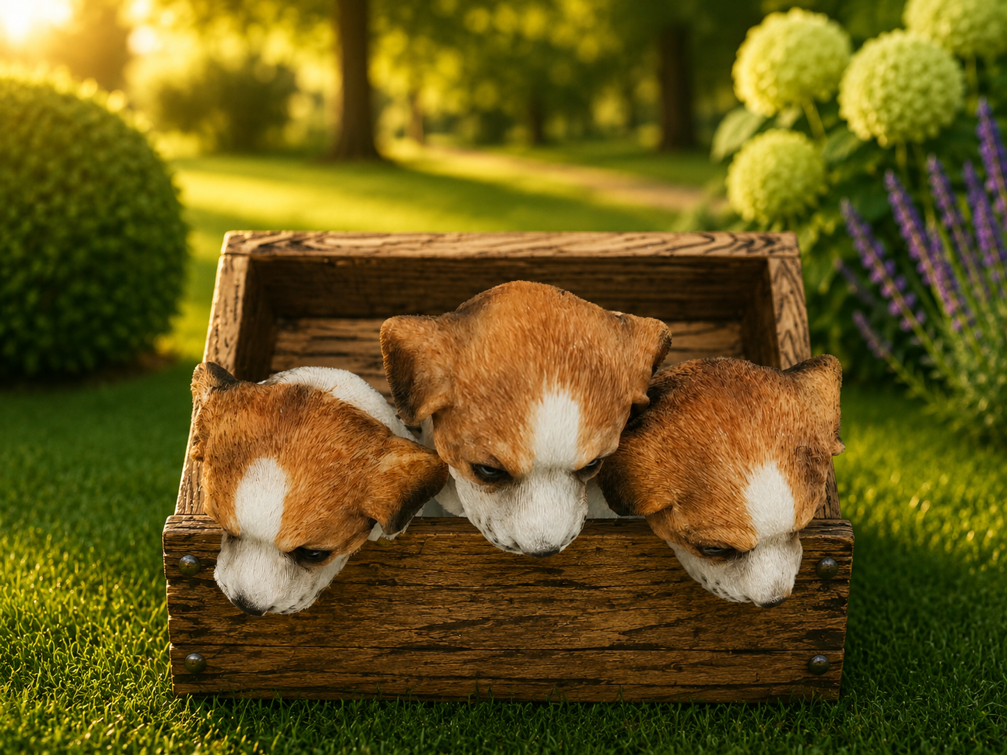 Jack Russell Terrier i plantekasse - Billede 3