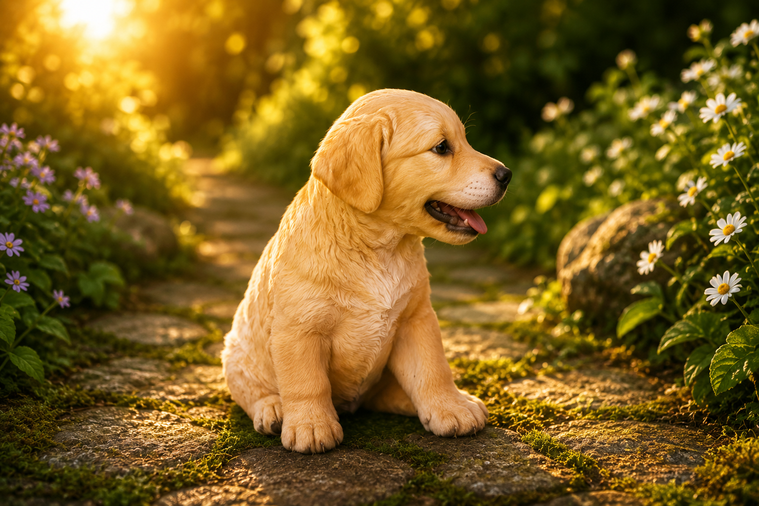Labrador sidder lille - sæt af 3 - Billede 3
