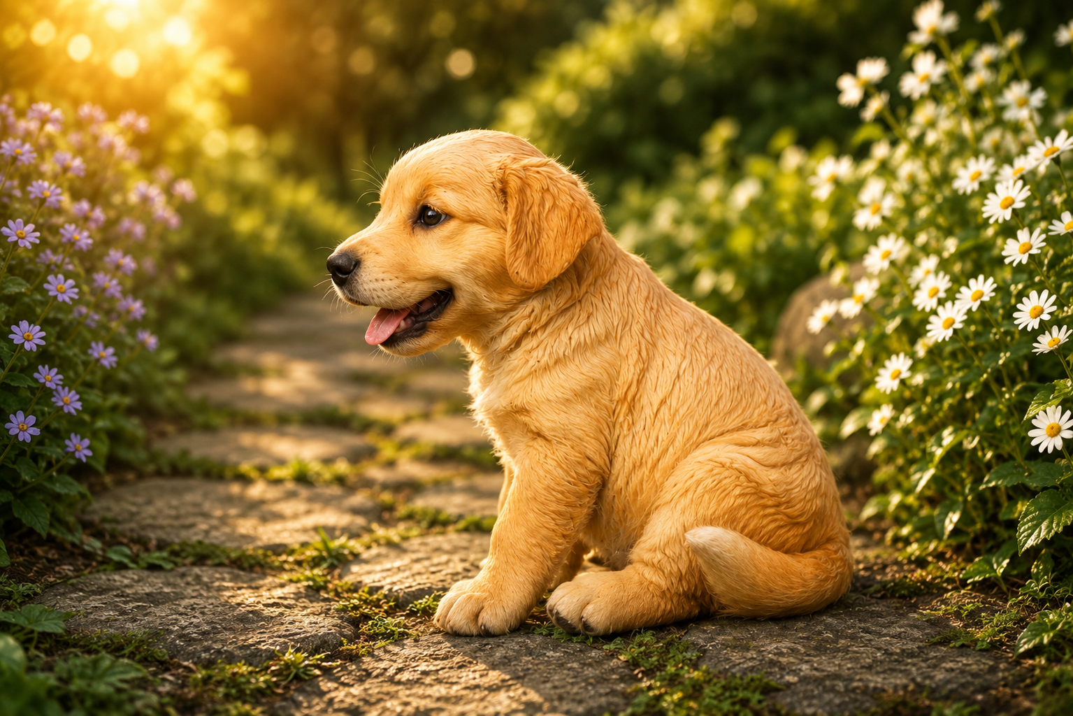Labrador sidder lille - sæt af 3 - Billede 2