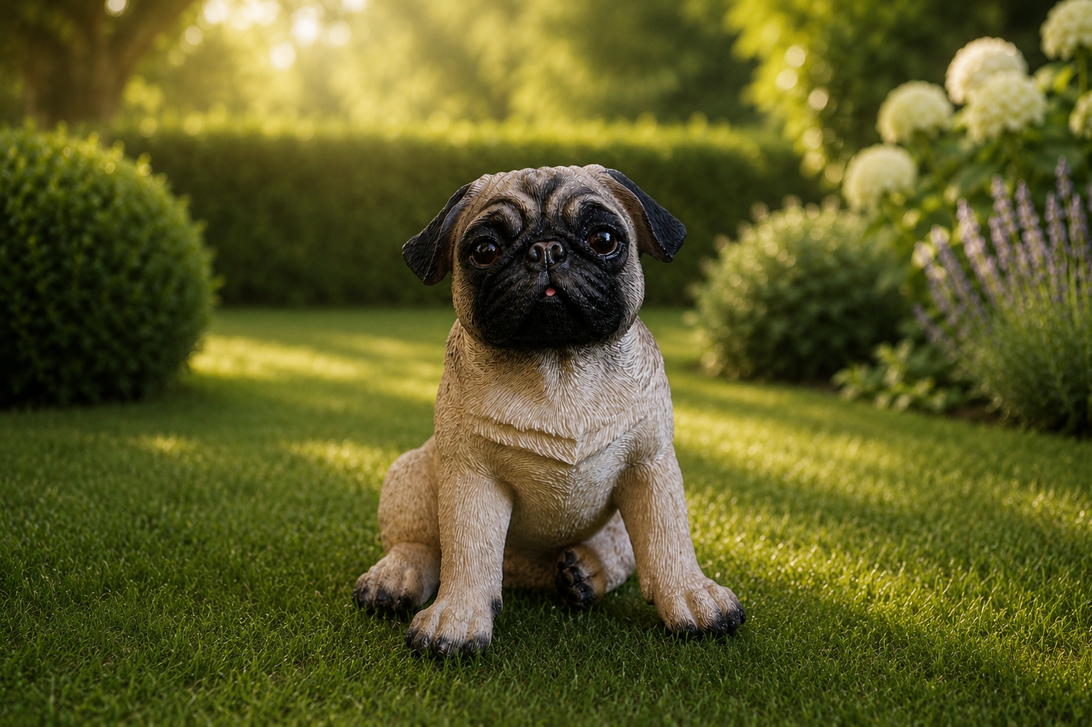 Mops siddende