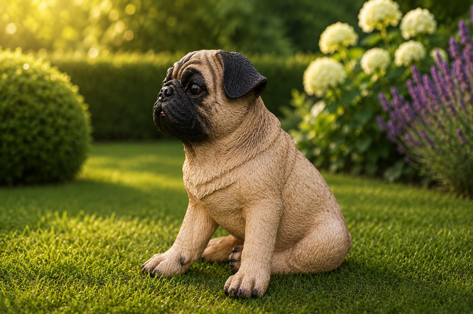 Mops siddende - Billede 2