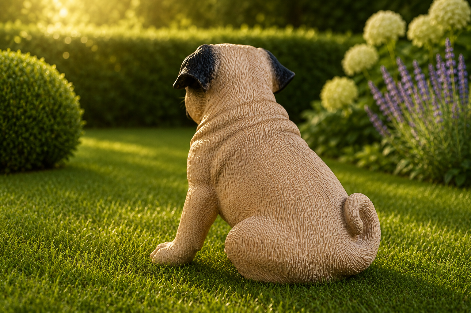 Mops siddende - Billede 3