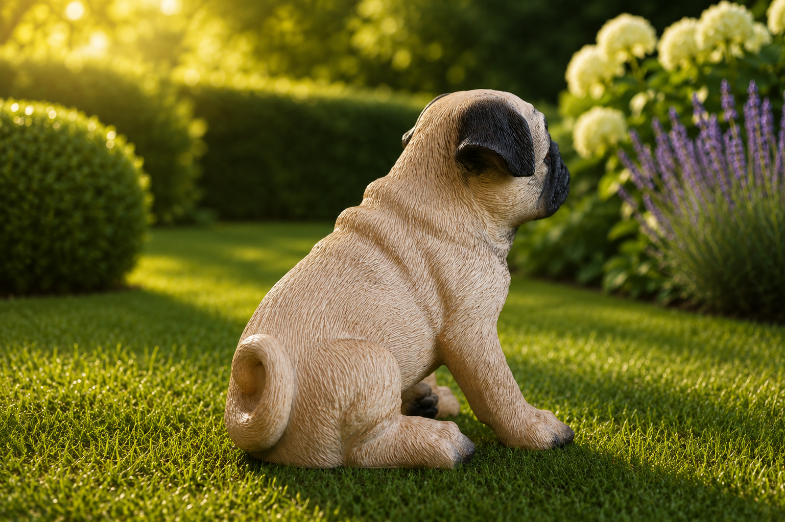 Mops siddende - Billede 4