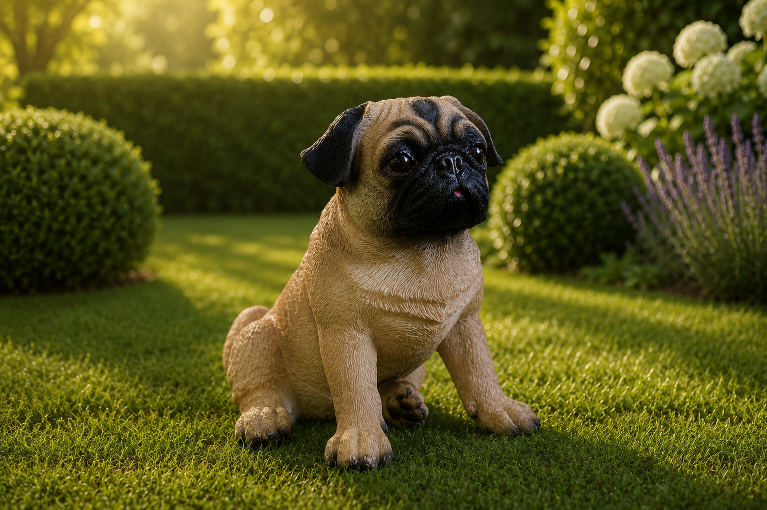 Mops siddende - Billede 5