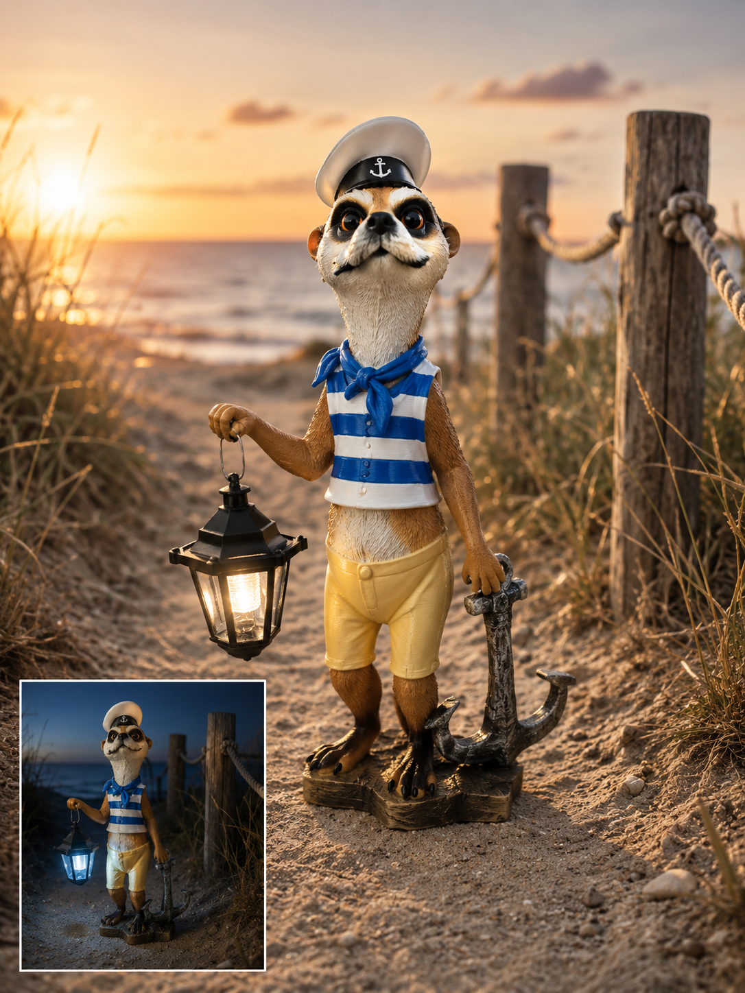 Surikat med lampe og anker - Billede 2