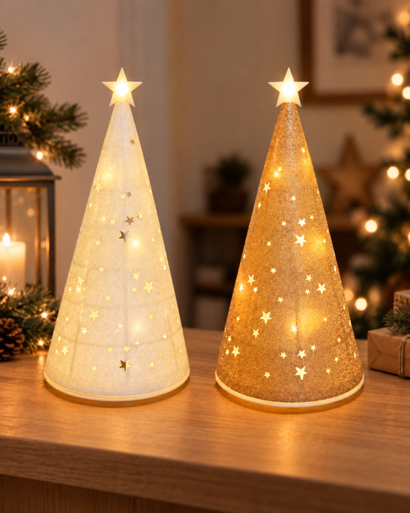 LED-juletræ med stjerner