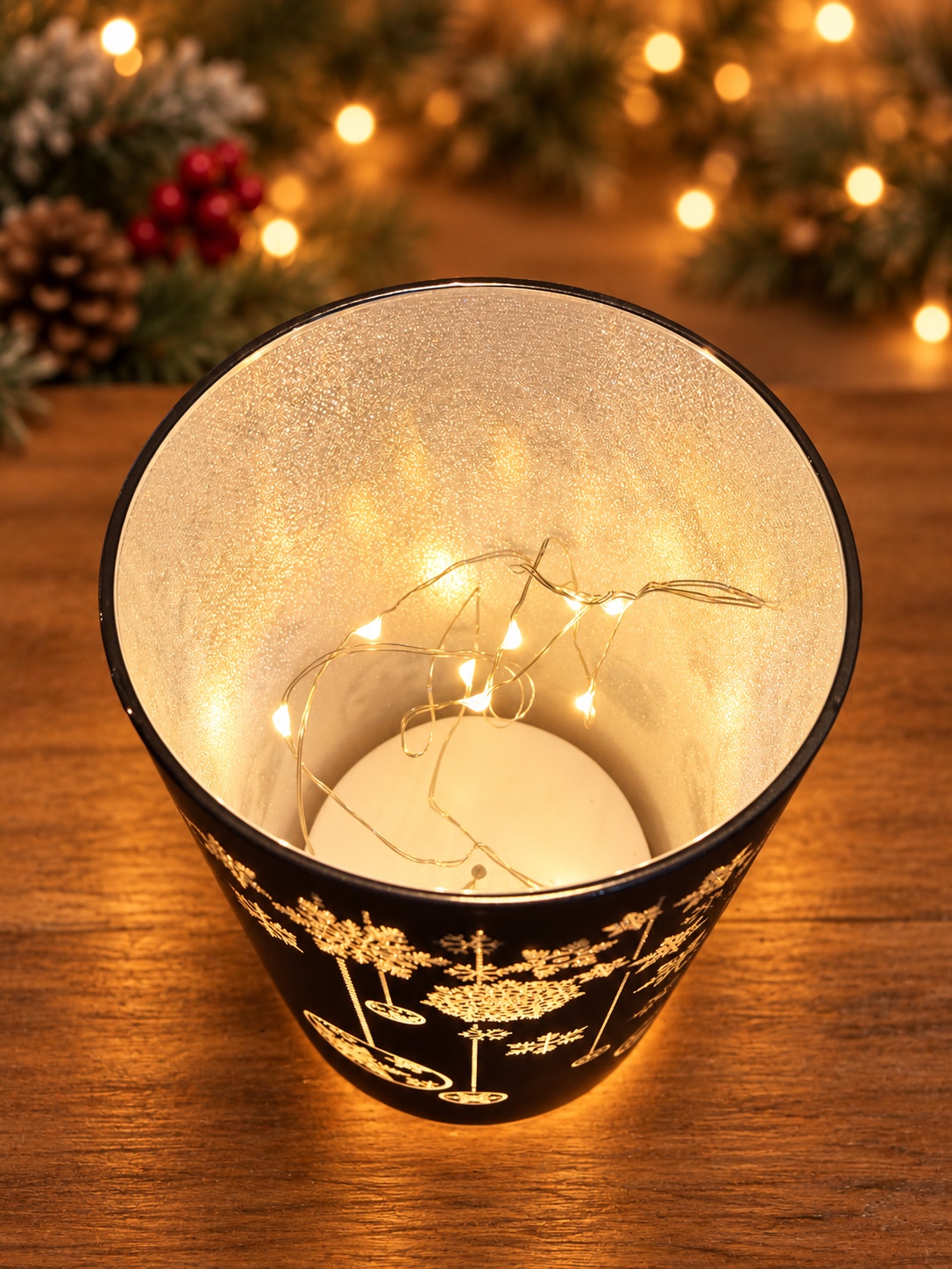LED-julelampe med snefnug - Billede 4